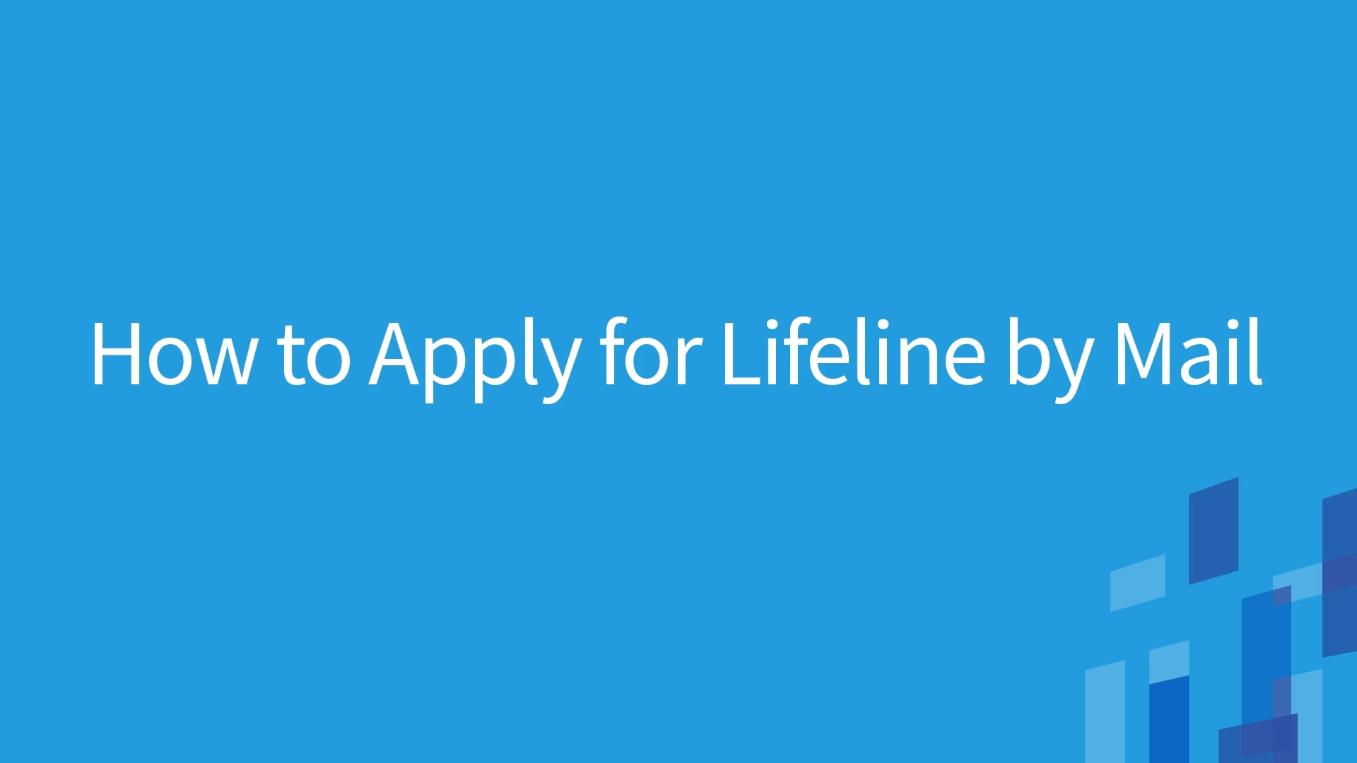 How to Apply for Lifeline by Mail